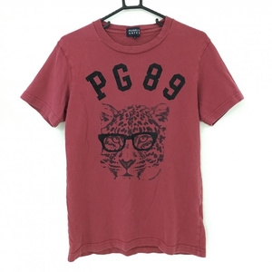 パーリーゲイツ Tシャツ レッド 前面ジャガー メンズ 4(M) ゴルフウェア PEARLY GATES