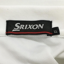 【美品】スリクソン 半袖ポロシャツ 白×黒 パイピング 一部メッシュ生地 ハーフジップ メンズ LL ゴルフウェア SRIXON_画像3