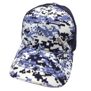 [ очень красивый товар ] Puma сетчатая кепка темно-синий × белый блок рисунок женский OneSizeFitAll Golf одежда PUMA