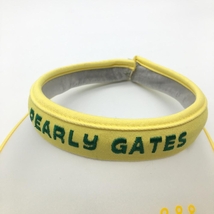 【美品】パーリーゲイツ つば広サンバイザー イエロー ゴルフウェア PEARLY GATES_画像7