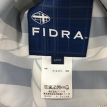 【美品】フィドラ 2WAYパーカー 白×グレー×ネイビー 一部ボーダー風 ブルゾン 袖着脱可 レディース M/M ゴルフウェア FIDRA_画像7