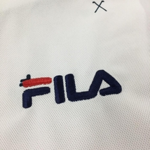 フィラゴルフ 半袖ポロシャツ 白×ネイビー 総柄 メンズ L ゴルフウェア FILA GOLF_画像3