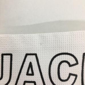 【美品】ジャックバニー 半袖ブルゾン 白×黒 ネックロゴ ハーフジップ メンズ 5(L) ゴルフウェア 2021年モデル Jack Bunnyの画像9