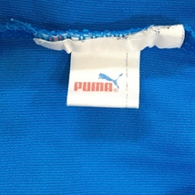 【美品】プーマ 半袖ポロシャツ ライトブルー×マルチカラー 胸元ロゴ刺しゅう 一部斜めストライプ メンズ M ゴルフウェア PUMA_画像6