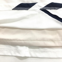 アドミラル スカート 白×ネイビー 後ろロゴ刺しゅう 裾2ライン ウエストゴム 調節紐 レディース M ゴルフウェア Admiral_画像5