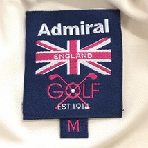 アドミラル スカート 白×ネイビー 後ろロゴ刺しゅう 裾2ライン ウエストゴム 調節紐 レディース M ゴルフウェア Admiral_画像6