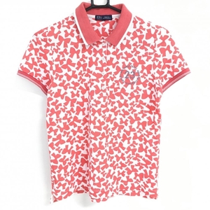 [ прекрасный товар ]23 район Golf рубашка-поло с коротким рукавом красный × белый лента рисунок женский II(L) Golf одежда 23 район 