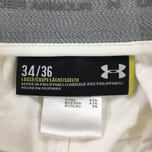 【超美品】アンダーアーマー パンツ 白 ナイロン混 無地 メンズ 34/36 ゴルフウェア UNDER ARMOUR_画像5