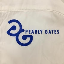 【美品】パーリーゲイツ ジャケット ナイロンジャケット 白×ブルー フード収納可 レディース 1(M) ゴルフウェア PEARLY GATES_画像3