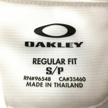 オークリー 半袖ポロシャツ 白×黒 前面プリント メンズ S/P ゴルフウェア Oakley_画像4