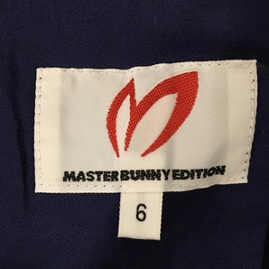 【美品】マスターバニー ハーフパンツ ネイビー ニットロゴワッペン メンズ 6(XL) ゴルフウェア MASTER BUNNY EDITIONの画像4