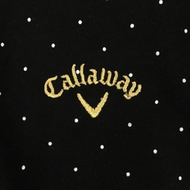 【美品】キャロウェイ 半袖ポロシャツ 黒×白 ドット コットン100％ レディース ＬＬ ゴルフウェア Callaway_画像3
