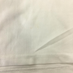 ルコック 半袖ハイネックシャツ 白×ブルー ビックプリント ハーフジップ メンズ M ゴルフウェア le coq sportifの画像8