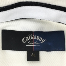 キャロウェイ 半袖ポロシャツ 白 コットン100％ メンズ 3L ゴルフウェア 大きいサイズ Callaway_画像4