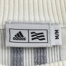 【美品】アディダス セーター 白×杢グレー ニット ウール混 メンズ M/M ゴルフウェア adidas_画像4