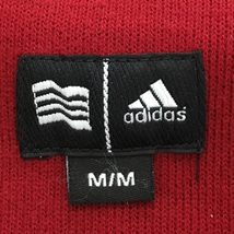 【美品】アディダス ハイネックベスト レッド ハーフジップ コットン混 メンズ M/M ゴルフウェア adidas_画像4