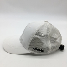 【美品】アディダス キャップ 白 メッシュ ロゴパンチング フリー(57-59cm) ゴルフウェア adidas_画像2