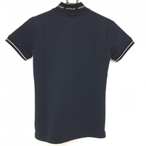 【新品】エフィカスブラン 半袖ハイネックシャツ 黒×白 ネックリブ レディース M ゴルフウェア efficace_画像2