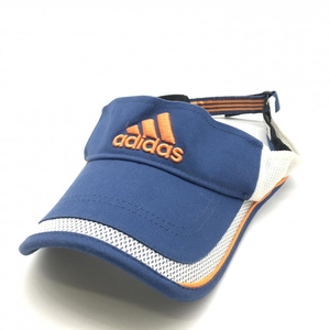 [ прекрасный товар ] Adidas козырек голубой × orange Logo .... сайт сетка style свободный (57-59cm) Golf одежда adidas