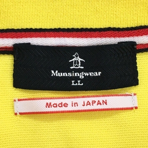 マンシングウェア 半袖ポロシャツ イエロー ロゴ刺しゅう メンズ LL ゴルフウェア Munsingwearの画像7