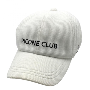 【美品】ピッコーネ キャップ 白 ニット調 ゴルフウェア PICONE