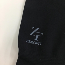 【超美品】パームスアンドコー ハイネックインナーシャツ 黒×白 一部メッシュ ZEROFIT 袖ロゴ レディース XL ゴルフウェア PALMS＆CO._画像4