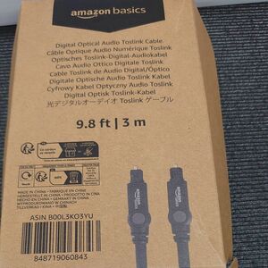 Amazonベーシック 光デジタルケーブル テレビ用 TOSLINK トスリンク デジタルオーディオ 3.0m ブラック