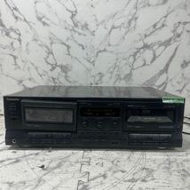 MYM4-143 激安 Panasonic STEREO DOUBLE CASSETTE DECK RS-TR515 ダブルカセットデッキ 通電OK 中古現状品 ※3回再出品で処分_画像1