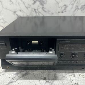 MYM4-148 激安 Panasonic STEREO DOUBLE CASSETTE DECK RS-TR515 ダブルカセットデッキ 通電OK 中古現状品 ※3回再出品で処分の画像2