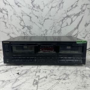 MYM4-149 激安 Panasonic STEREO DOUBLE CASSETTE DECK RS-TR555 ダブルカセットデッキ 通電OK 中古現状品 ※3回再出品で処分の画像1