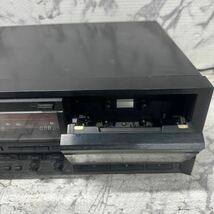 MYM4-149 激安 Panasonic STEREO DOUBLE CASSETTE DECK RS-TR555 ダブルカセットデッキ 通電OK 中古現状品 ※3回再出品で処分_画像3