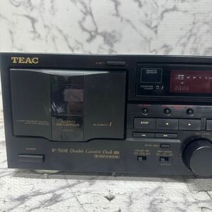 MYM4-266 激安 TEAC DOUBLE CASSETTE DECK W-760R ダブルカセットデッキ 通電OK 中古現状品 ※3回再出品で処分の画像2