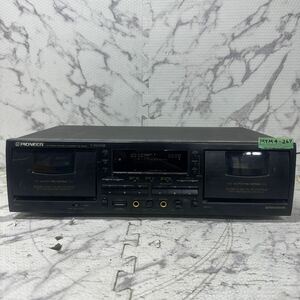 MYM4-267 激安 PIONEER STEREO DOUBLE CASSETTE DECK T-W05SR ダブルカセットデッキ 通電OK 中古現状品 ※3回再出品で処分