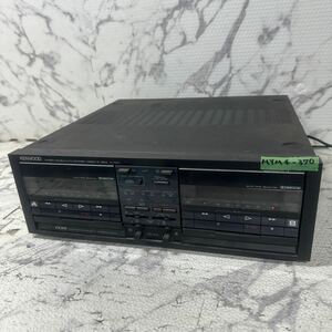 MYM4-370 激安 KENWOOD STEREO DOUBLE AUTO RECEIVER CASSETTE DECK X-7WX ダブルカセットデッキ 通電OK 中古現状品 ※3回再出品で処分