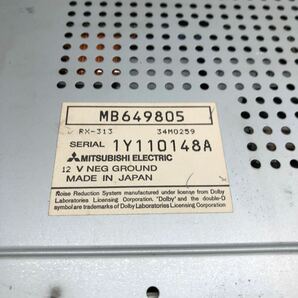 AV4-284 激安 カーステレオ テープデッキ MITSUBISHI MB649805 RX-313 34M0259 1Y110148A カセット FM/AM 通電未確認 ジャンクの画像2