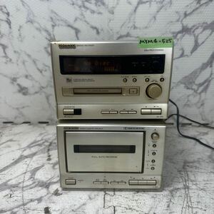 MYM4-525 激安 ONKYO MINIDISC RECORDER MD-158X / STEREO CASSETTE TAPE DECK K-185II 通電OK 中古現状品 ※3回再出品で処分