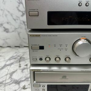 MYM4-527 激安 ONKYO FM STEREO/AM TUNER T-405TX/STEREO AMPLIFIER A-907X/CD CHANGER C-707CHX 通電OK 中古現状品 ※3回再出品で処分の画像3