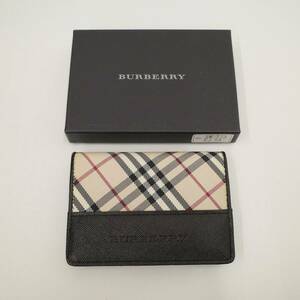 【未使用】BURBERRY バーバリー ノバチェック 名刺入れ カードケース