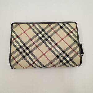 BURBERRY Burberry noba check compact round fastener wallet purse 