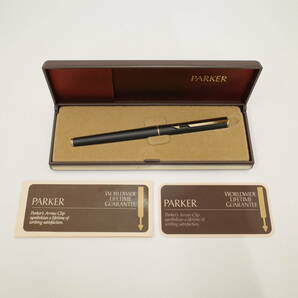 【未使用】PARKER パーカー 万年筆 マット 艶消し 黒 ブラック ケース付きの画像1