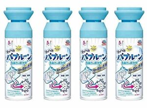 新品アース製薬らくハピ マッハ泡 バブルーン 洗面台の排水管 200ml 4本●速攻洗浄マッハ泡が排水管の汚れ