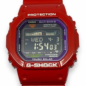 ■稼働品・極美品・希少カラー　カシオ CASIO　G-SHOCK GWX-5600C-4JF G-LIDE　赤/レッド　電波ソーラー　反転液晶　ムーンデータ