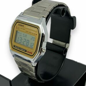 ■稼働品・美品・良品 CASIO カシオ ALARM CHRONO A158WE アラームクロノ デジタル チプカシ 箱/取扱説明書/時計スタンド付の画像4