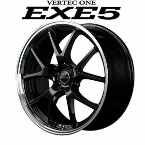 MID VERTEC ONE EXE5 エグゼファイブ (グロッシーブラック) アルミホイール4本セット 17×7.0J 5H PCD114.3 +48