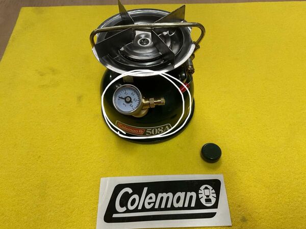 Coleman 33ミリタンクキャップ装着圧力計エアーバルブ付き　新品 コールマン