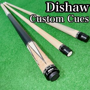 超希少 DAN DISHAW CustomCue ダンディショー カスタムキュー 象嵌 6剣 ビリヤード キュー インレイ billiards プレイキュー 手工芸