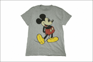 【M】 DISNEY MICKEY ディズニー ミッキーマウス Tシャツ グレー ビンテージ ヴィンテージ USA 古着 オールド IB1210