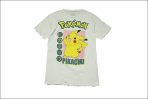 【M】 POKEMON ポケモン Tシャツ 白 ピカチュウ アニメ キャラクター ビンテージ ヴィンテージ USA 古着 オールド IB1220