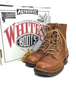 WHITE*S BOOTS ho waitsu race up boots strut Work boots leather shoes Brown leather 8.5D