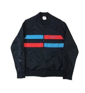 Vintage ADIDAS ヴィンテージ アディダス USA製 ジャージ トラックジャケット ブラック 黒 レッド/ブルー メンズ M